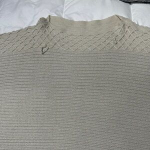 Elegant Cream Knit Scarf